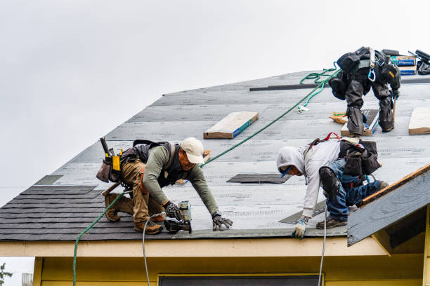 Professional Gutter Installation technician working in Naruna, VA